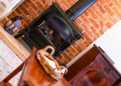 Gas woodburner