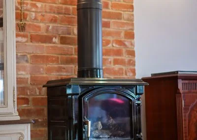 Gas woodburner