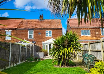 Secure garden with high fencing