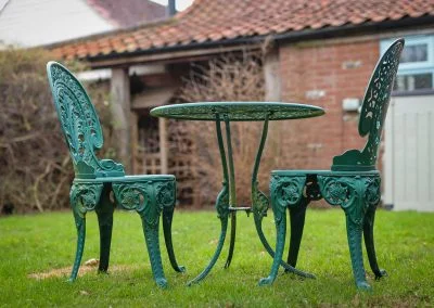 Alfresco in the secure rear garden