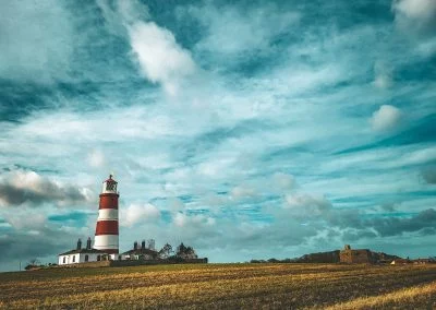Happisburgh Lighthouse just a short walk along the beach